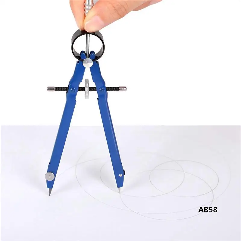 10X Professional Compass, Compass Geometry Set With Lock, Math And Precision Compass, Metal(Blue)