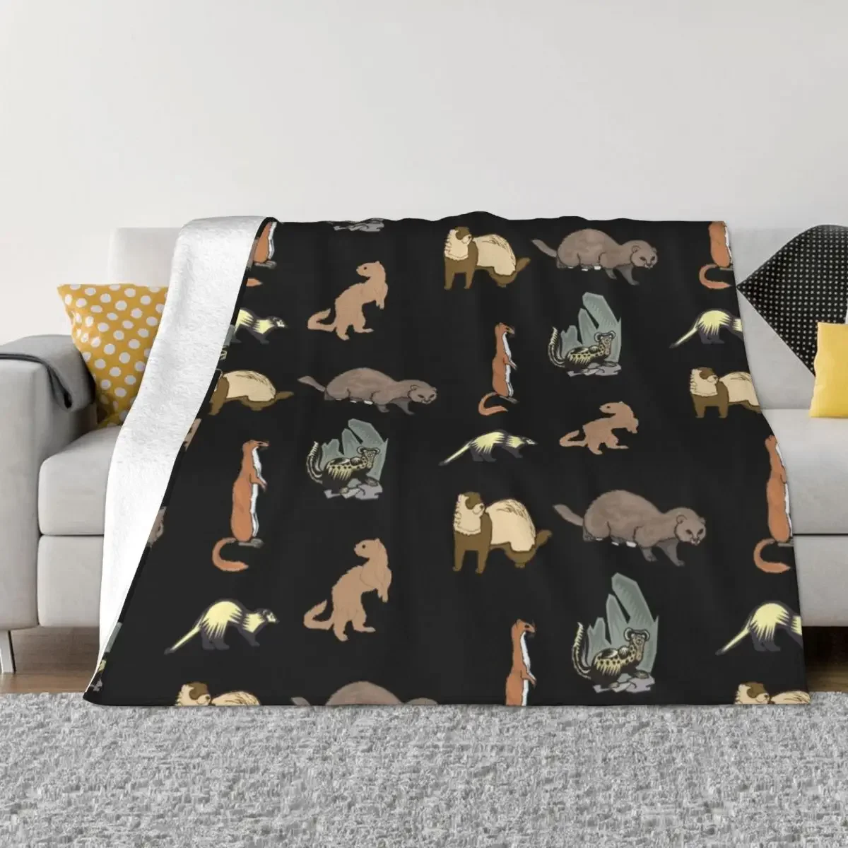 

Ferret lover Gifts and merchandise-Gifts For Ferret owner and ferret lover Throw Blanket Single manga Blankets