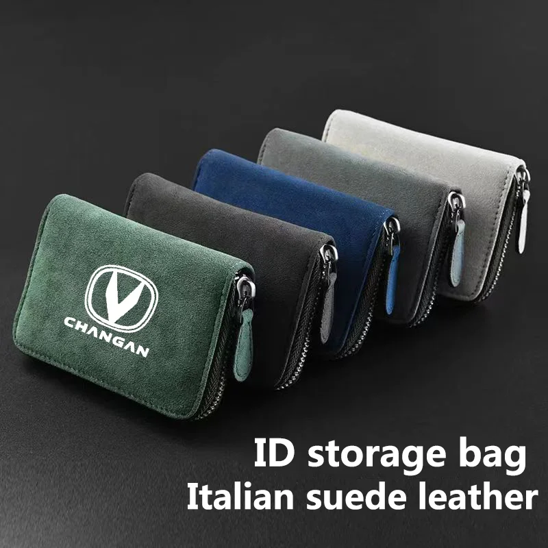 

Car Suede Leather Portable Storage Box Driver's License ID d Storage Bag for Changan CS75 CS15 Benni EV E-Star 2019 2020