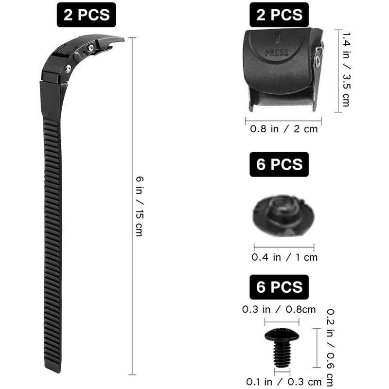 Remplacement de la sangle de patin à roues alignées, chaussures de patinage, sangle d'énergie, boucles, vis, hommes, femmes, enfants, 2 jeux