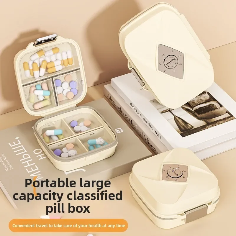 Portable Creative Travel Medicine Box Portable Small Seven Days A Week Medicine Box Pills Double Layer Seven Grid Moisture-proof