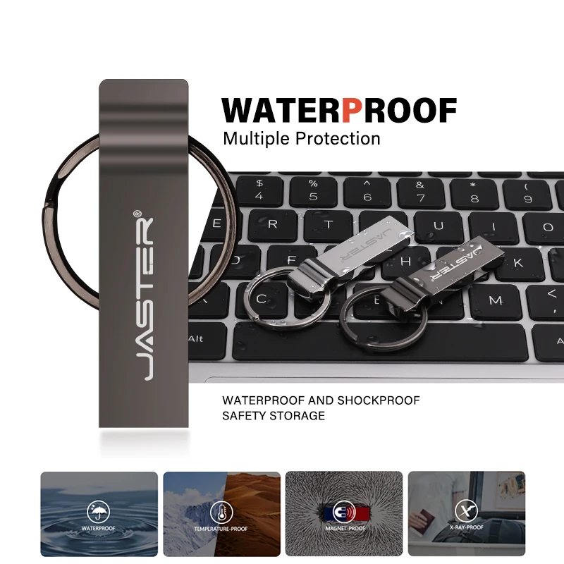 Metal shell USB flash drive 128GB Pen Drive 64GB High Speed Memory Stick 32GB Free Key Chain 16GB 8G Office U Disk