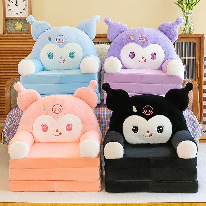 Anime Cartoon Sanrio Hello Kitty Kuromi Child Kawaii Sofa Chair Folding Sofa Bed Lazy Small Sofa 115X50Cm In Stock