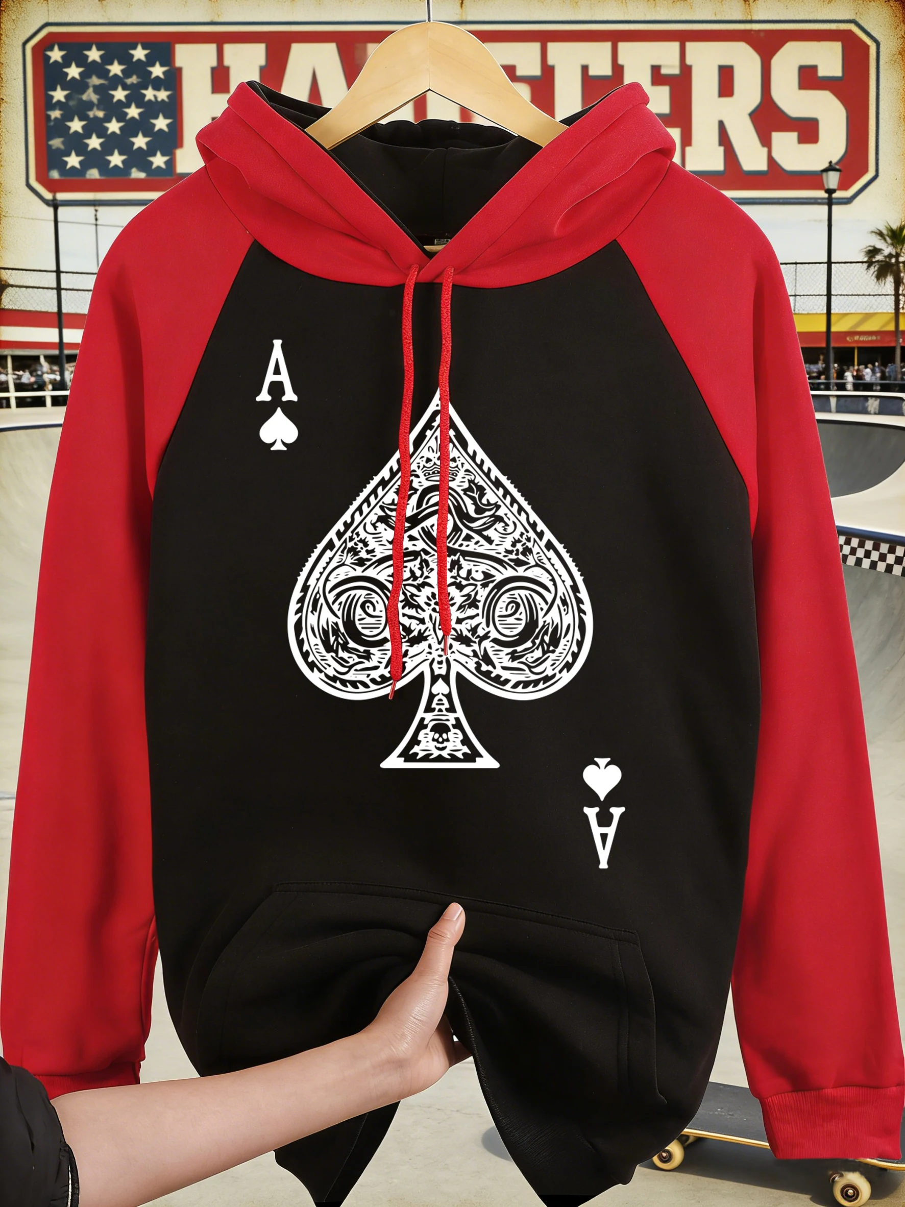 

Мужские худи реглан с загадочным принтом: модные флисовые толстовки с карманами, свободный крой, унисекс, осенняя коллекция.