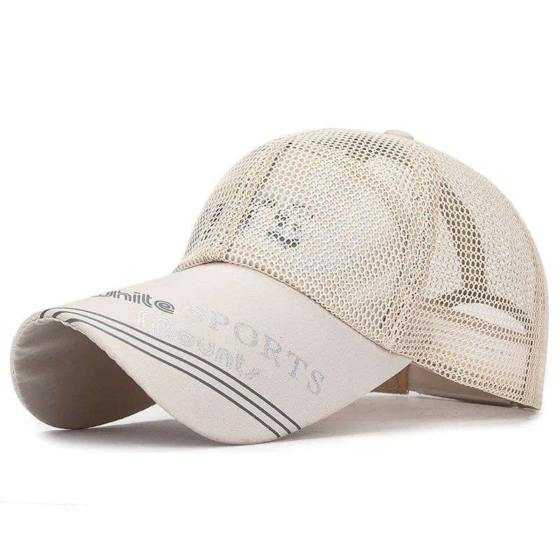 

New Summer Extended Brimmed Sun Block Baseball Cap men Hat Sports Breathable Outdoor Women Travel Fashion Net M632