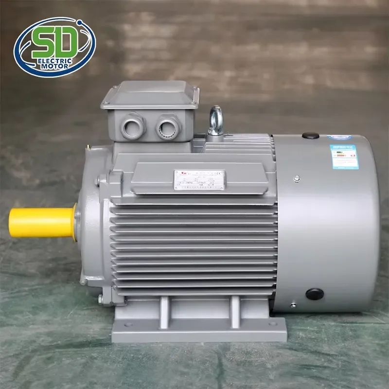 YE3 8 Pole 180L 750 Rpm Ac Induction High Efficiency 15hp Asynchronous Three Phase Electric Motor 11kw