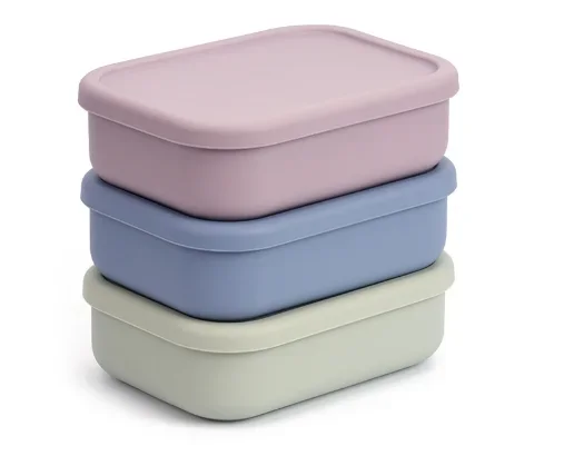 

Wholesale customized food grade silicone leak proof storage container, foldable bento box