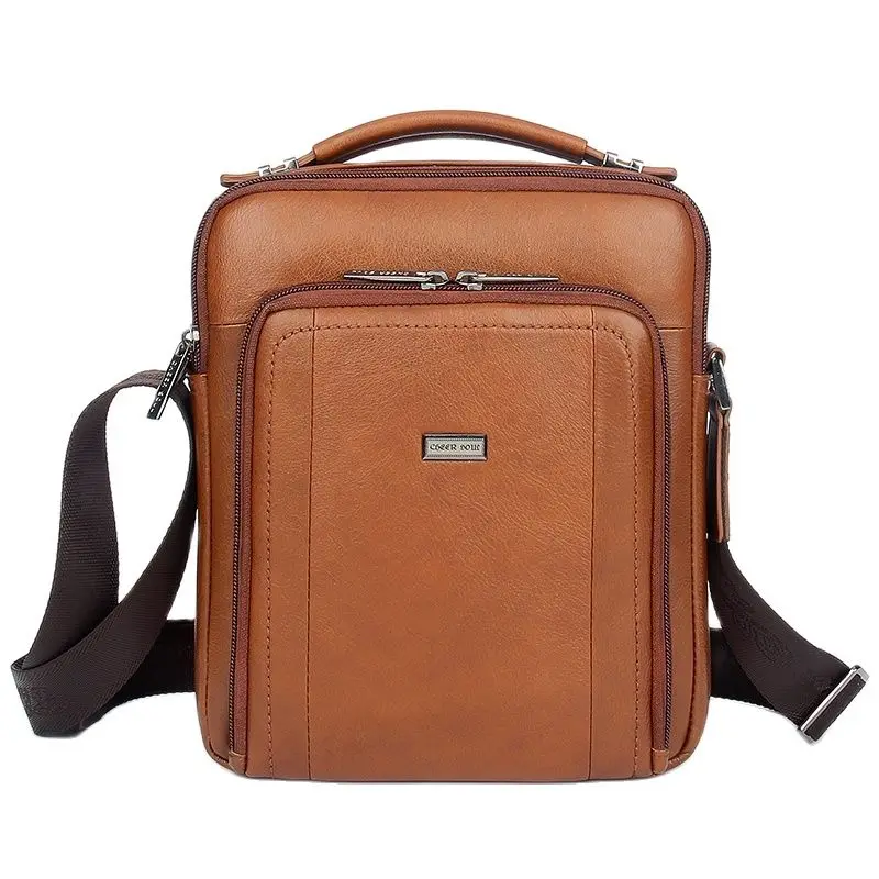 

Genuine Leather Men Shoulder Bag Casual Messenger Crossbody Bags For Men Business Handbags Male iPad Tote Purse