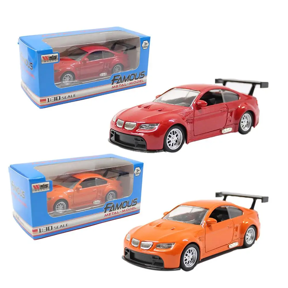 Solid toy Metal check drop sports car 14 cm 1:30 scale