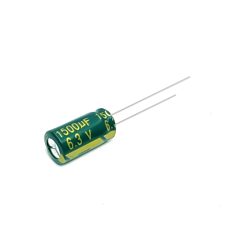 95pcs 6.3V 1500uF Electrolytic Capacitor High Frequency Low ESR Long Life Green Gold 8x16mm for Power Supply