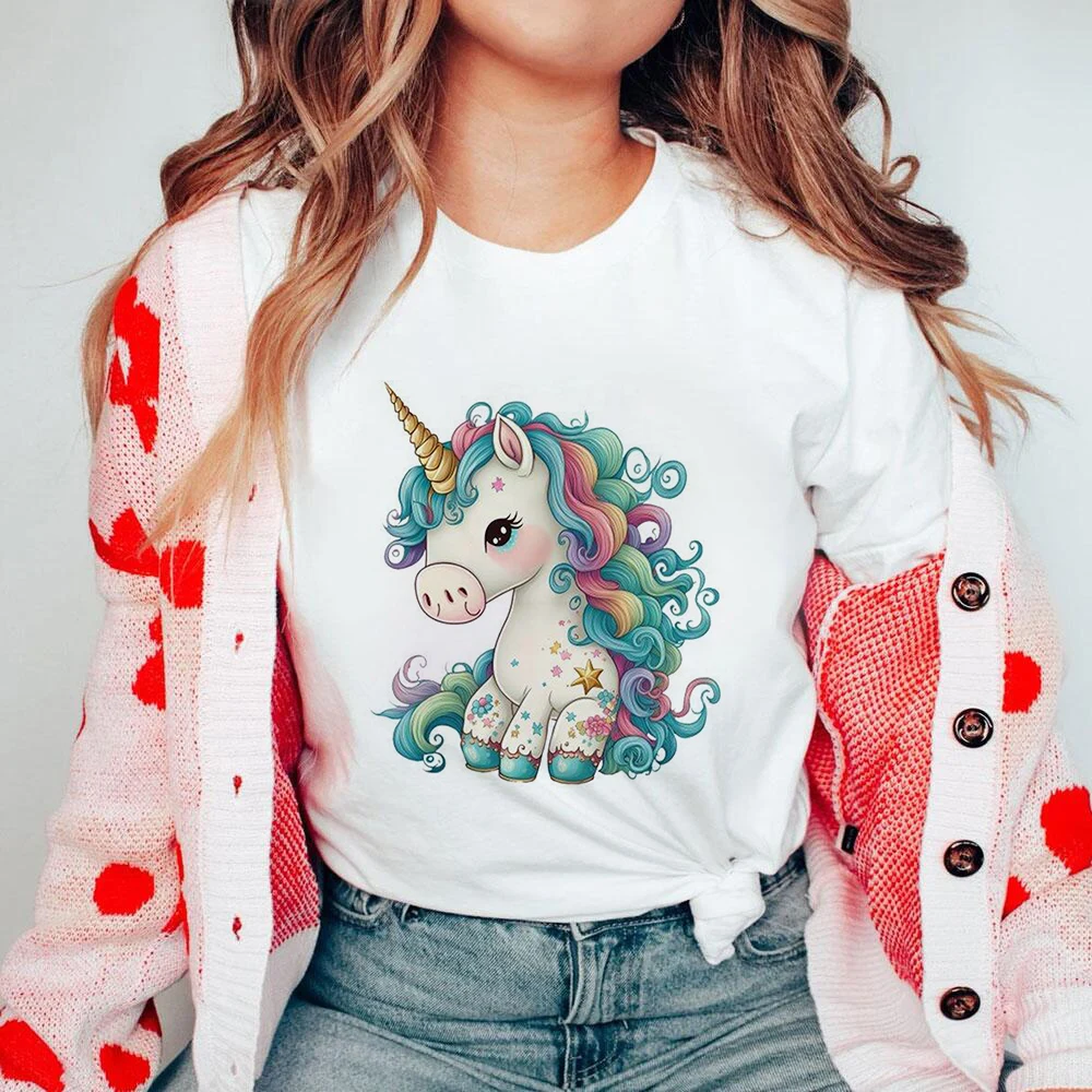 

Bew Boys Unicorn Floral T-shirts Cartoon Printed Girl Tees Children Tops Short-sleeve Clothes For Summer Kids Outfits Kids Girls