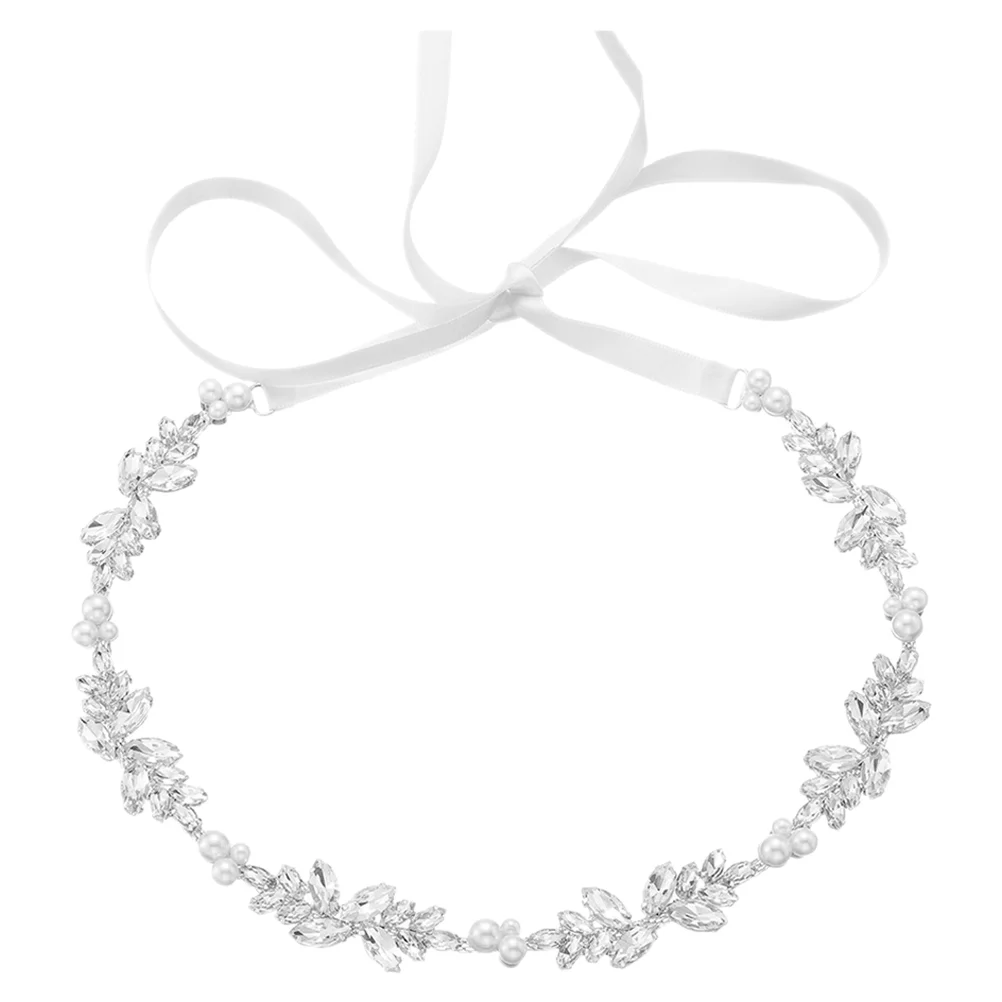 

Gown Pearl and Rhinestone Waist Chain Wedding Decor Belts for Women