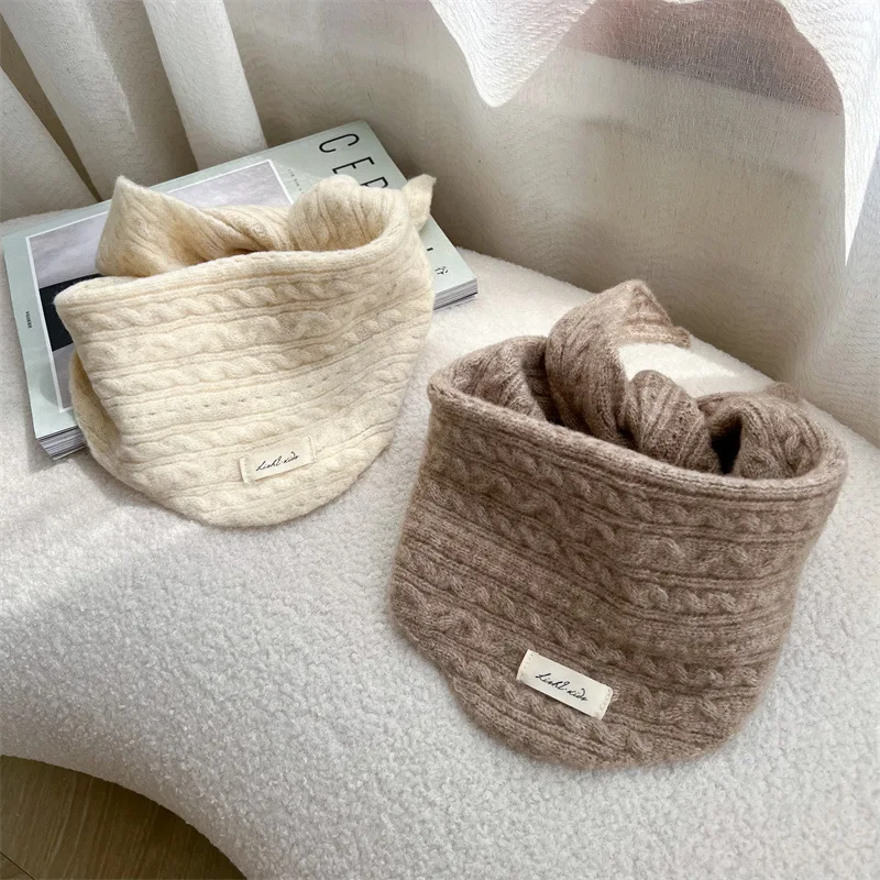 Children Triangle Scarf Solid Color Cashmere Scarves 3-8Year Boys Girls Autumn Winter Warm Neck Cover Fashion Baby Neckerchief