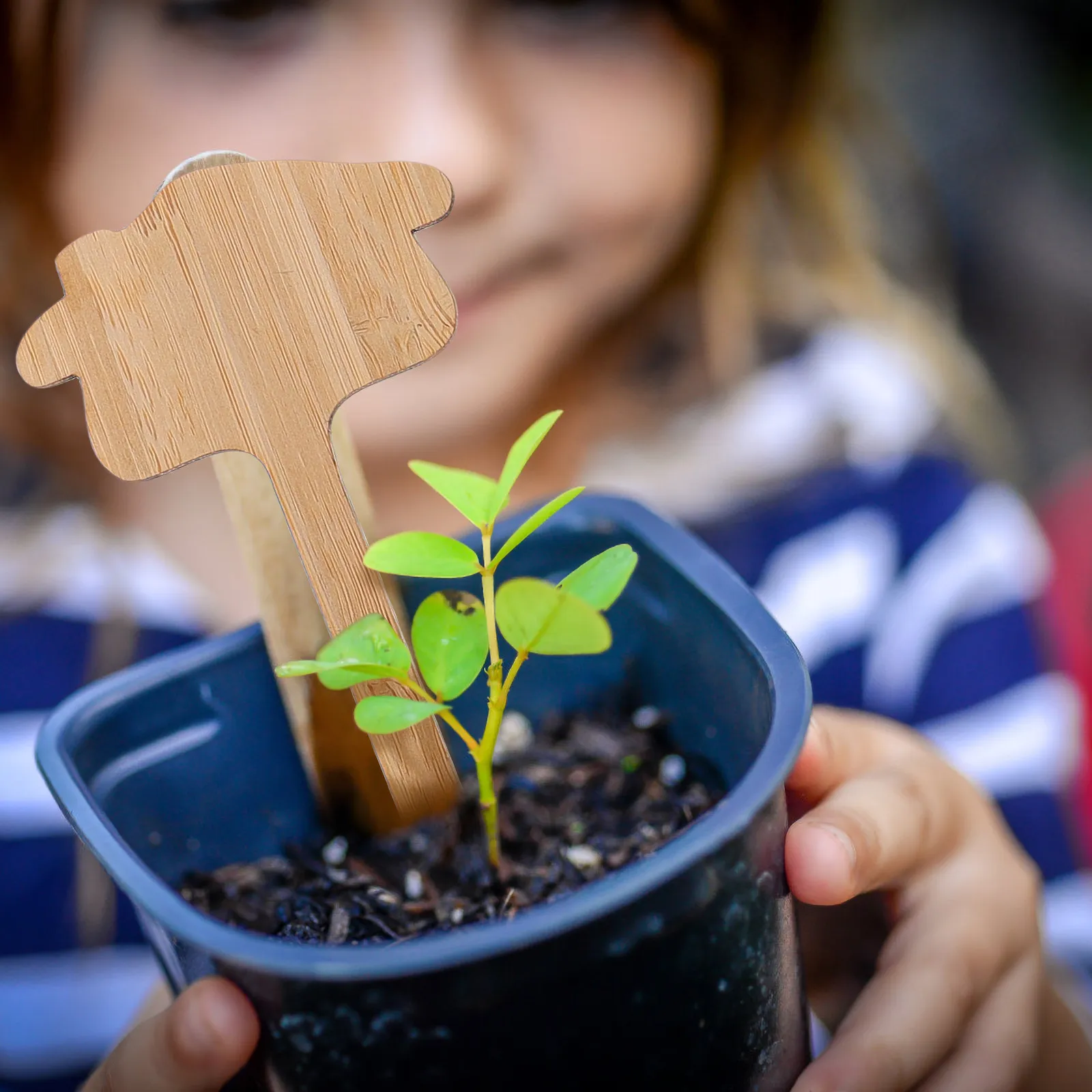 

50 шт. Декоративные бамбуковые многоразовые этикетки для растений, маркеры для организации питомников, устойчивые к выцветанию, экологичные бирки