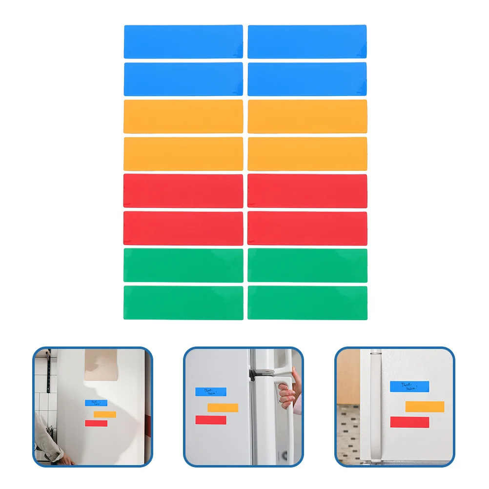 60 Stück beschreibbare Magnete, Aufkleber, wiederverwendbare magnetische Etiketten für Kühlschrank, Whiteboard, Büro, Klassenzimmer, Küche, Lagerplanung