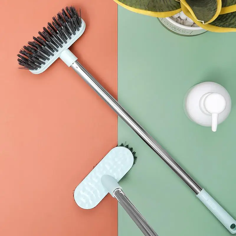 Long Handle Stiff Bristle Floor Scrub Brush Durable Deck Scrubber for Commercial Home Garage Hard Floor Deep Cleaning