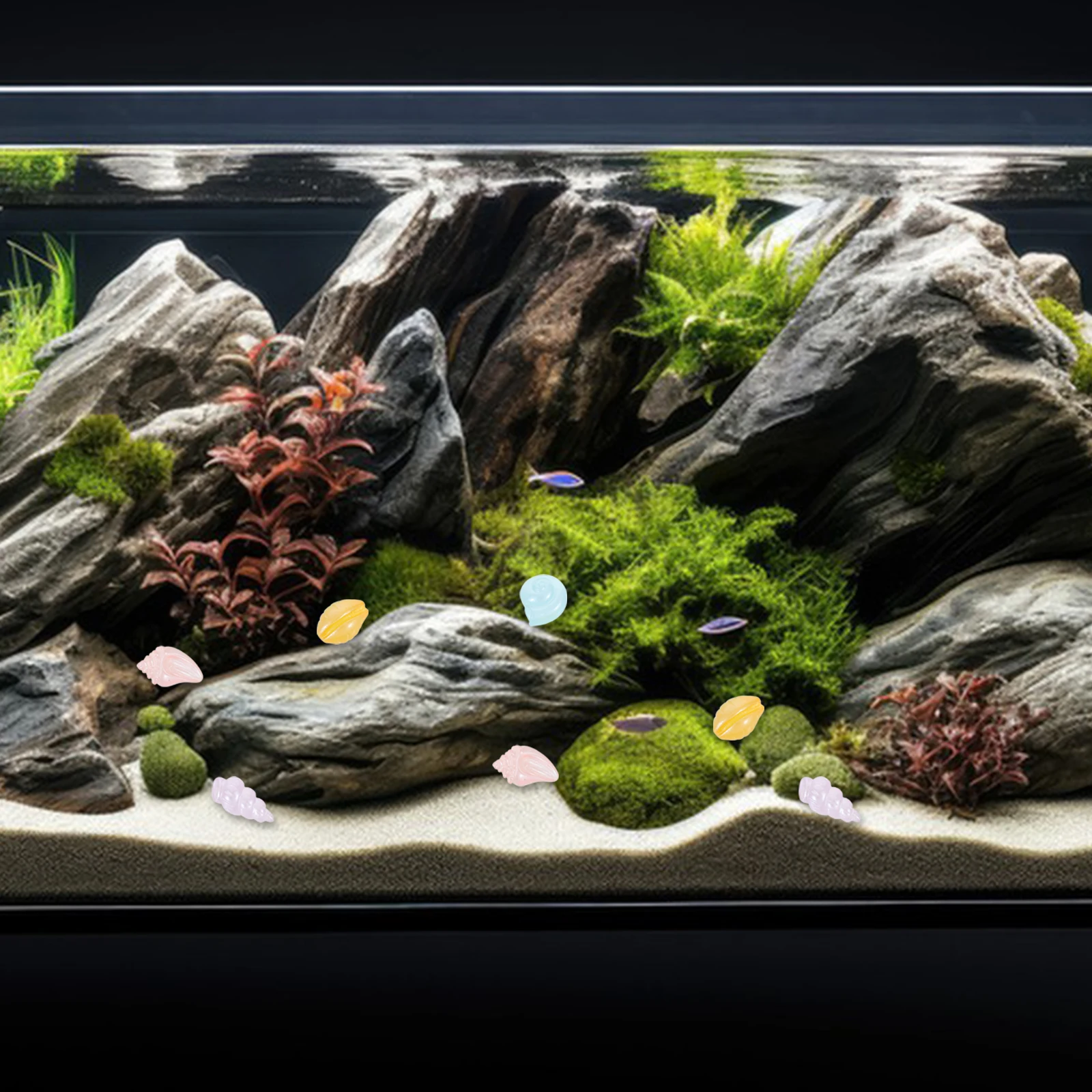 

20Pcs Resin Ocean Animal Miniature Sea Urchin Conch Aquarium Decor Tiny Marine Figurines Colorful Desk Office Home Decor