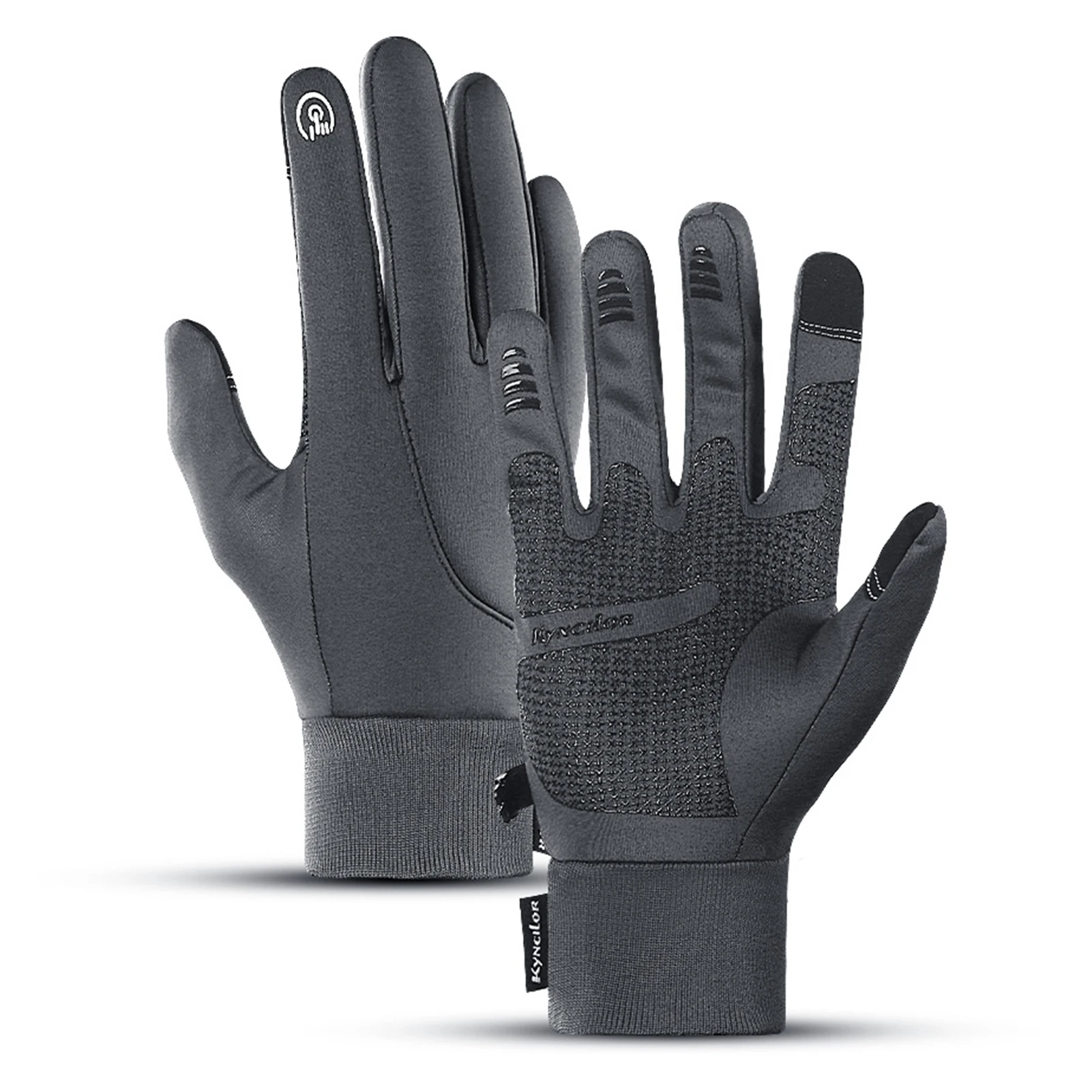 Guanti da corsa impermeabili Guanti da ciclismo invernali Guanti sportivi antiscivolo per touchscreen da bici caldi e impermeabili