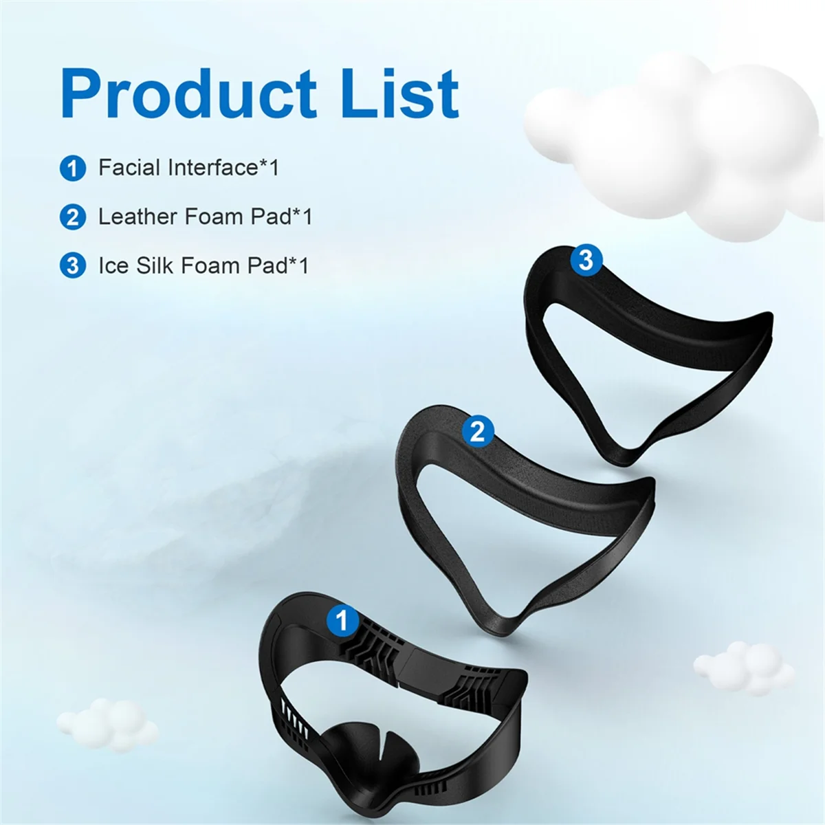 Чехол для лица с интерфейсом POP-l для аксессуаров Meta/Oculus Quest 3S, комфортный чехол для лица из искусственной кожи и хлопка из ледяного шелка