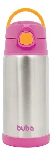 Children's Thermal Bottle C/Straw Stainless Steel 400ml-Buba Rose