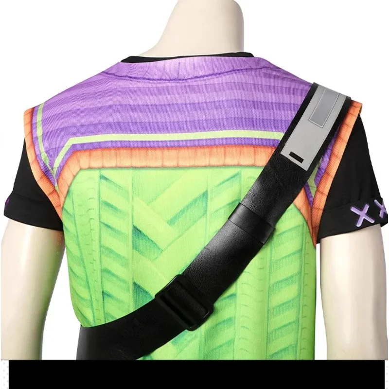 الدب دن لعبة VALORANT أبو بريص تأثيري حلي تي شيرت أخضر السراويل حقيبة وتتسابق مجموعة كاملة هالوين كرنفال حفلة Disgu جديد 2025