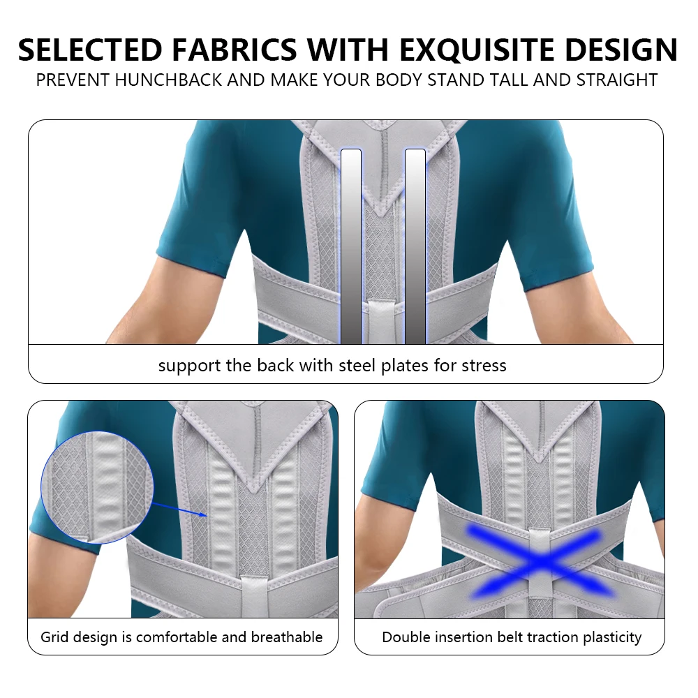 ปรับ Scoliosis Posture Corrector รัดตัวกลับรั้งเอวตรง Corrector De Espalda เข็มขัด Corrector De Postura