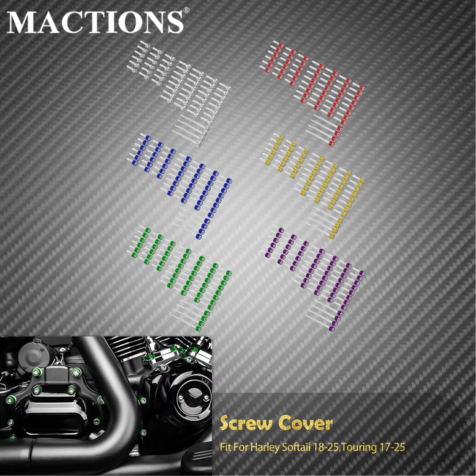 

Motorcycle Engine Cylinder Bolt Screw Kit For Harley M8 Engine Softail Touring Breakout Electra Glide Street Bob Ultra Limited