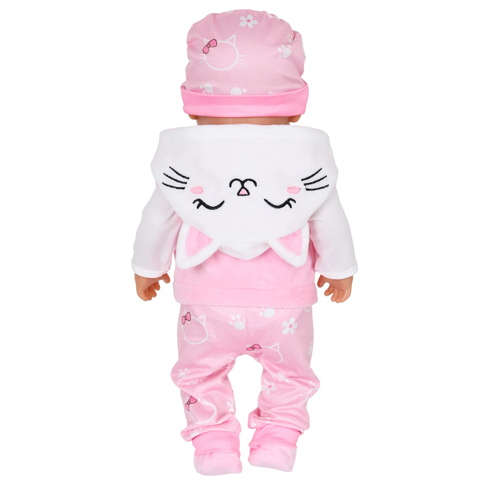 Conjunto de ropa para muñecas de 16-18 pulgadas, ropa con bonitos estampados de animales, conjunto de ropa para muñecas reborn, accesorios de ropa para muñecas, regalos navideños