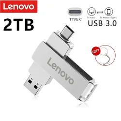 Lenovo Mini 2TB Usb 3.0 Pen Drive Memory USB Flash Drives 1TB 512GB Metal TYPE C OTG High Speed Waterproof 2TB USB Memorias