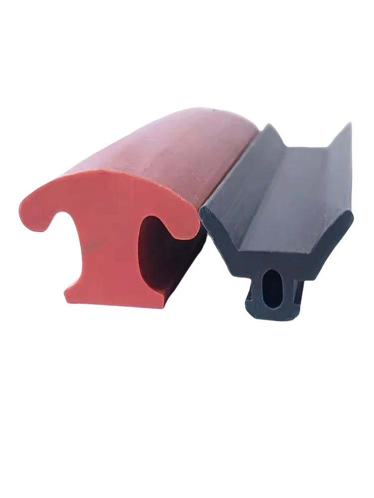 H-Shape Heat-Resist Seals Strip for Glass, Metals, Silicone Rubber Edge Enclosure, Black Blue Green Red White Brown