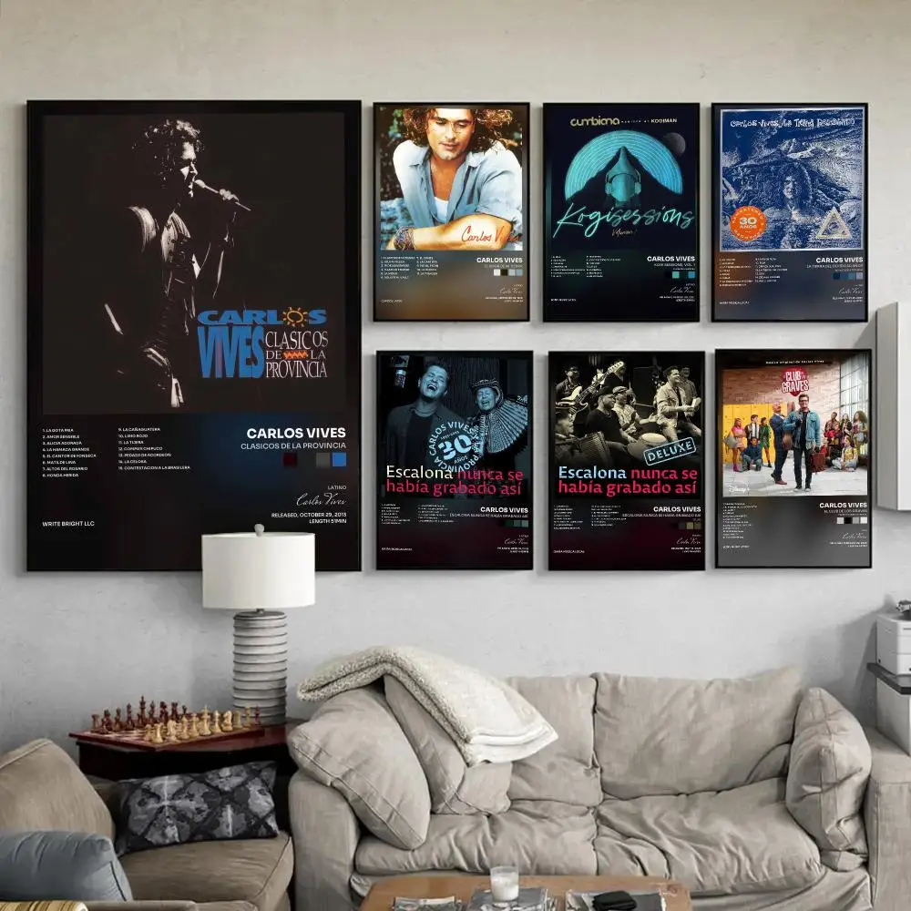 Singer C-Carlos Vives Poster Wall Art Poster Print Decorative Picture for Living Room Bedroom Home Decor
