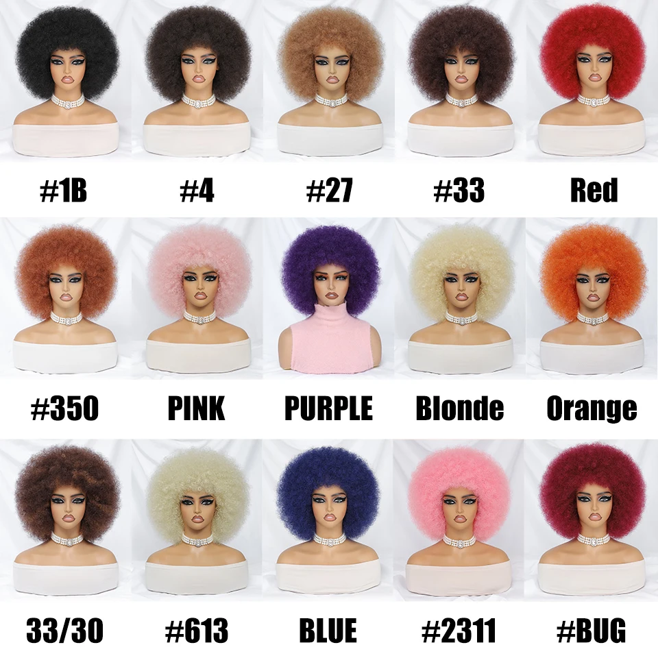 Short Afro Wigs for Black Women Blonde 10