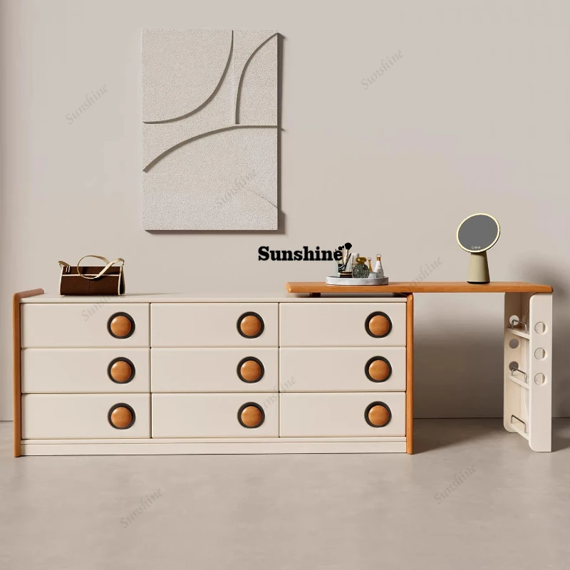 

Solid wood, chest integrated, modern bedroom simple, corner dresser