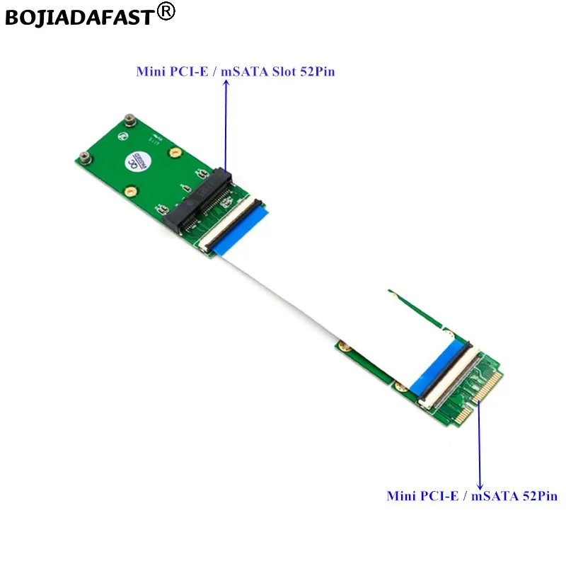 Mini PCI-E To MPCIe Wireless Module Adapter + Flexible FPC Cable for Wifi Card / 3G 4G LTE WWAN Modem