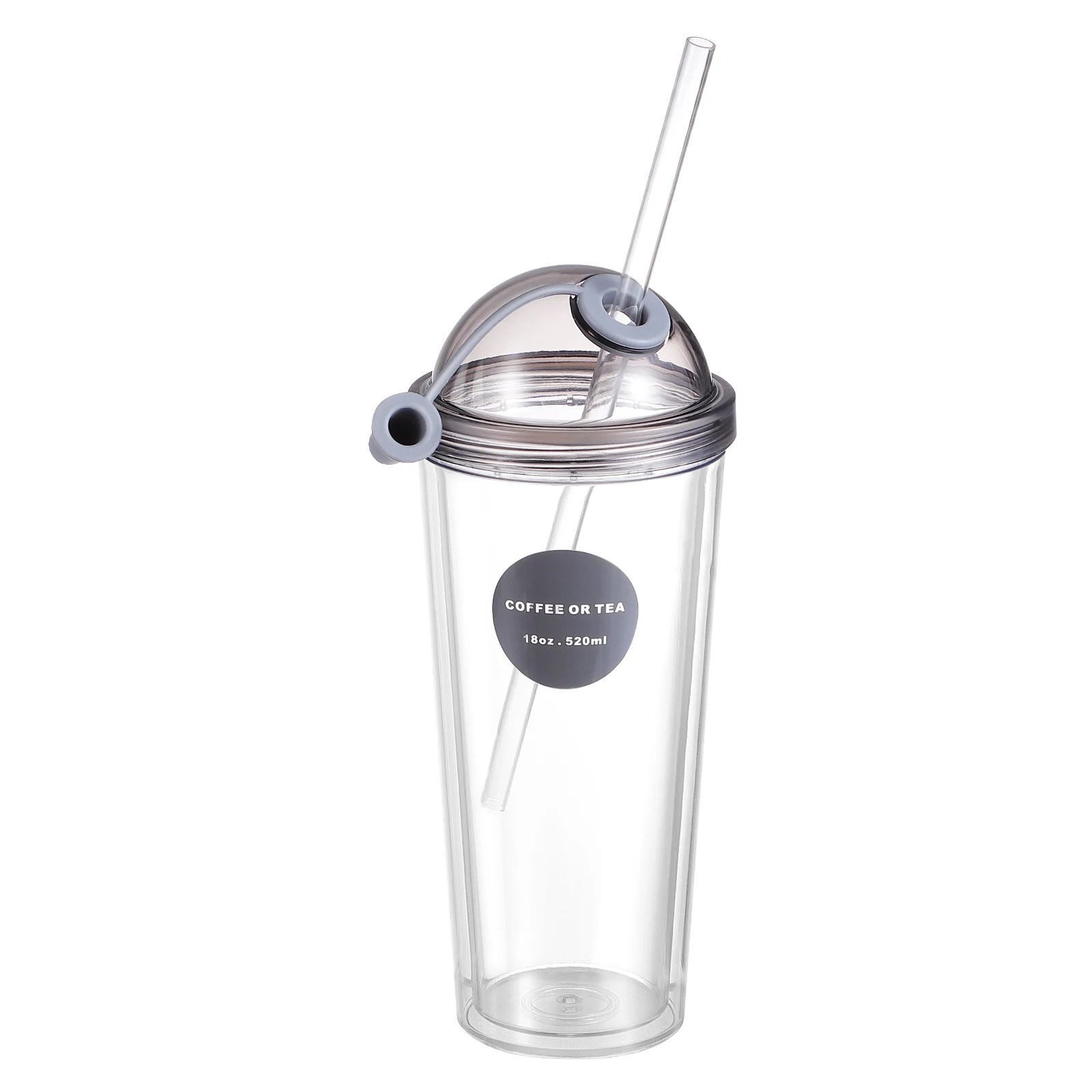 

Double Layer Plastic Sippy Cup Water Bottle Straw Cups Coffee Fruit Pattern Travel Drink Bottle Plastic Kitchen Barware