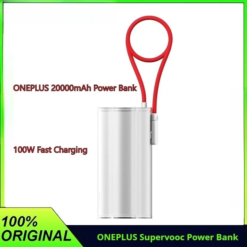 ONEPLUS Supervooc 20000mAh Power Bank 140W High Capacity Built In Cables Charger 100W PD Portable Fast Charging For Phone17