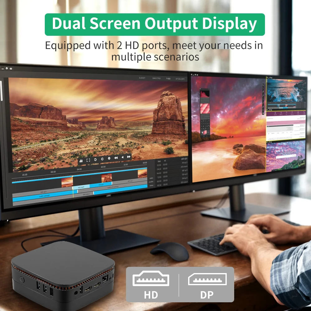 Intel N100 Gioco PC Box WIN 11 Pro e Batocera 40 Console per videogiochi retrò 2T HDD 52000+giochi 80+emulatori per PS3/PS2/PS1/Wii/N64