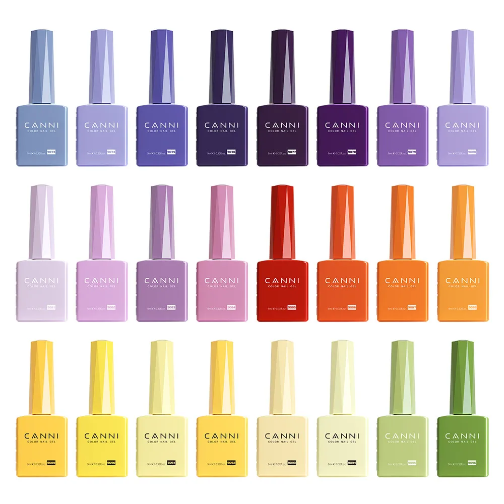 CANNI New Arrival 9ml Color Nail Gel Polish Hema Free For Allergic High Pigmented Soak Off UV LED