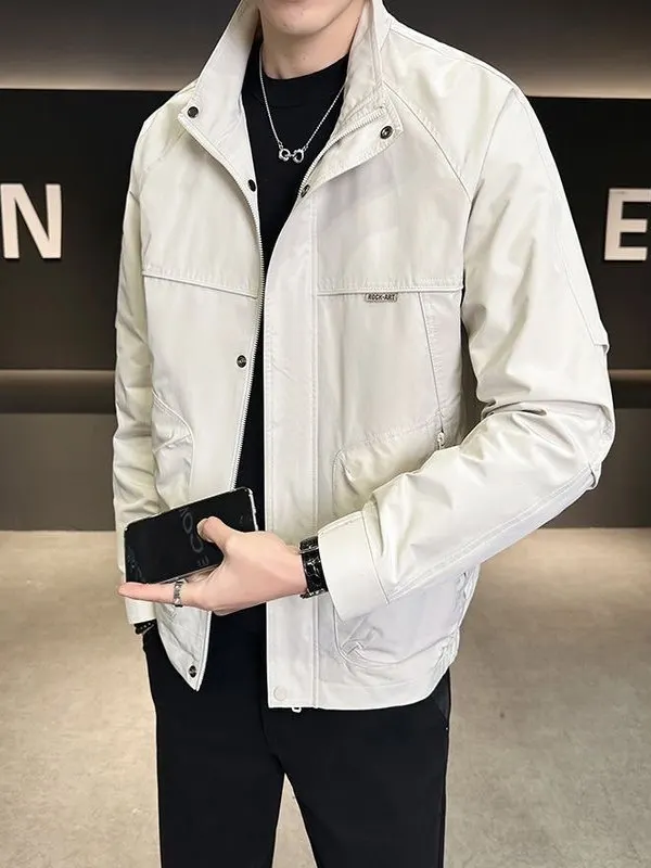 

Новинка 202, модная рабочая одежда Jaet, мужская верхняя одежда с воротником-стойкой, Sli Urban Casual Long Sve, ветрозащитный полиэстер irt