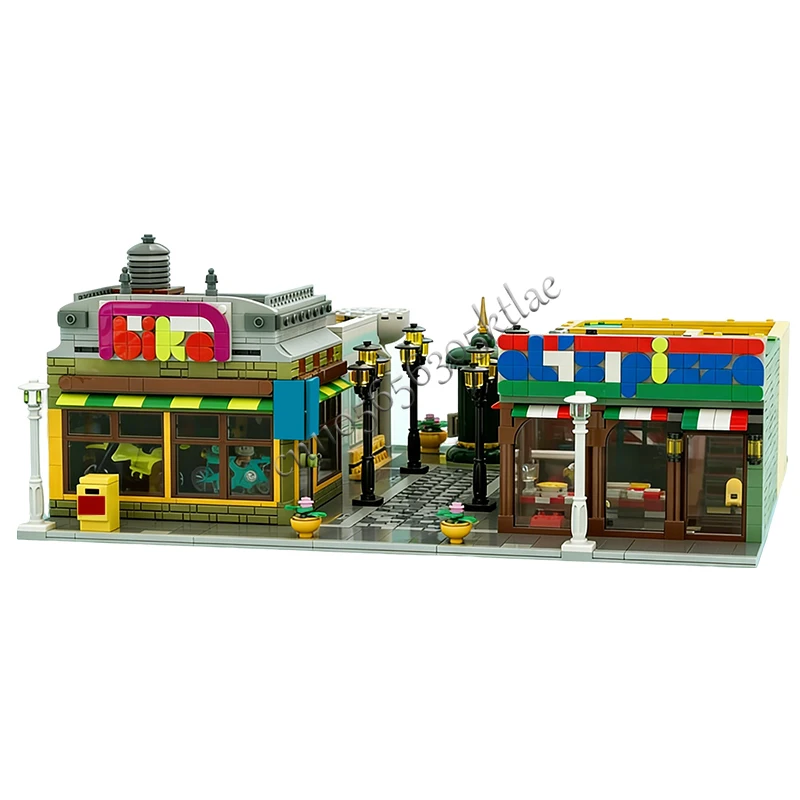 4659 PCS House Street The Quadrant Shopping District MOC Customize Modular Building Block Design Brick DIY Assembly Toy Gift