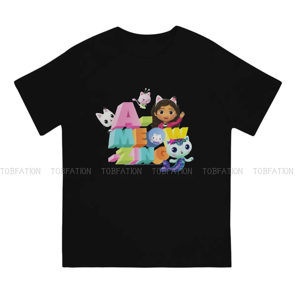 Baby Box Kawaii  Harajuku TShirt Gabby's Dollhouse Gabby Cartoon Style Streetwear Leisure T Shirt Male Tee Special Gift Idea