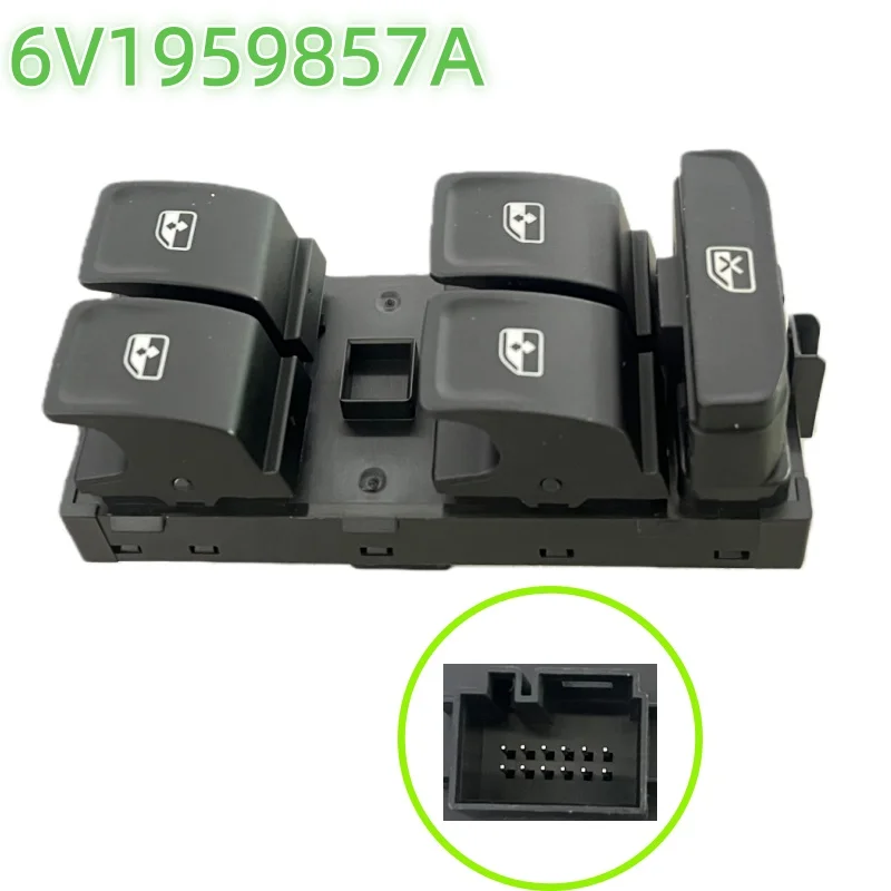 Botón de interruptor de controle de regulador de ventanilla principal elétrico para para skoda fabia rapid 6v1959857a