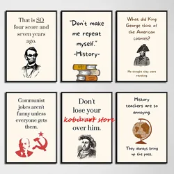 Funny History Teacher Posters Social Studies Classroom Prints Canvas Painting Wall Art Picture History Classroom Study Decor