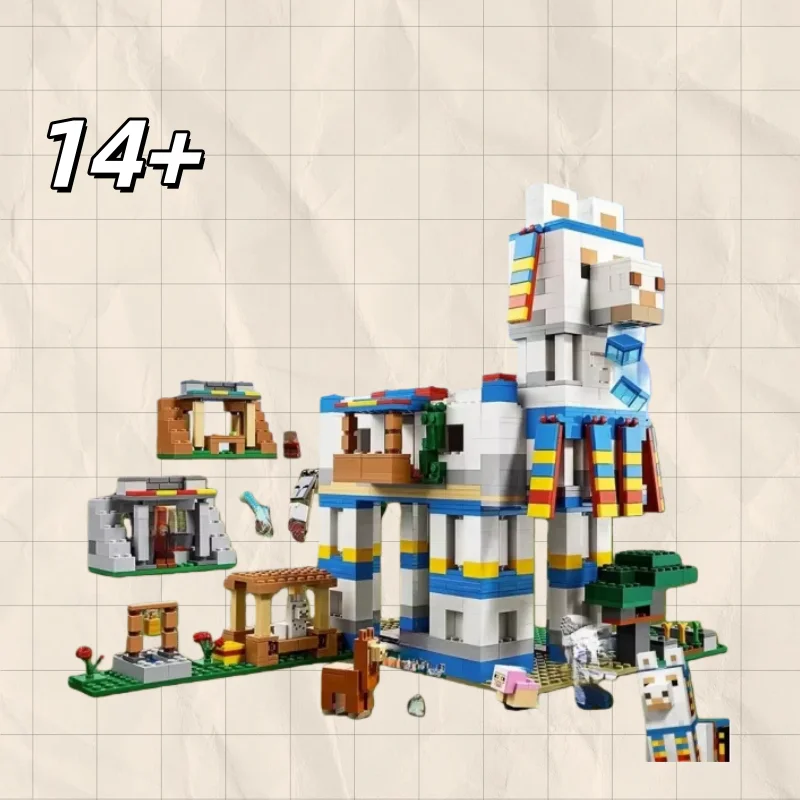 

Набор строительных блоков Pixel World: Деревня верблюдов, конструктор для детей, игрушки для сборки, подарок, модель игровой сцены Pixel, набор кирпичиков