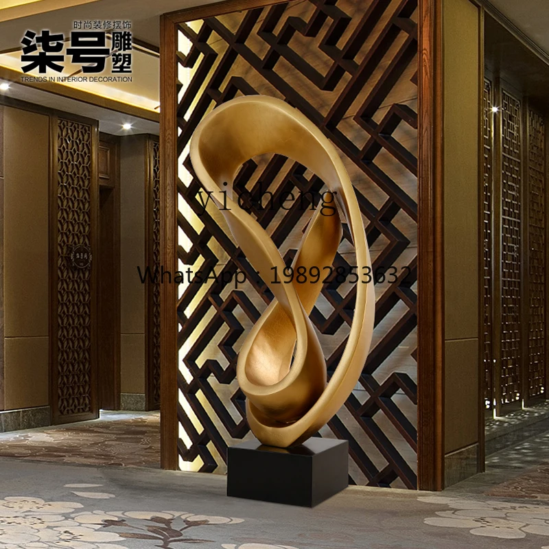 

W13-ornament Large floor-to-ceiling fiberglass sculpture Sales office Hall decoration Abstract decoration