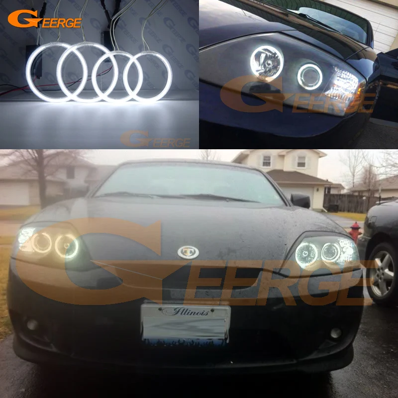 

For Hyundai Tiburon Tuscani Coupe SIII GK 2003 2004 2005 2006 Excellent Ultra Bright CCFL Angel Eyes Halo Rings Kit