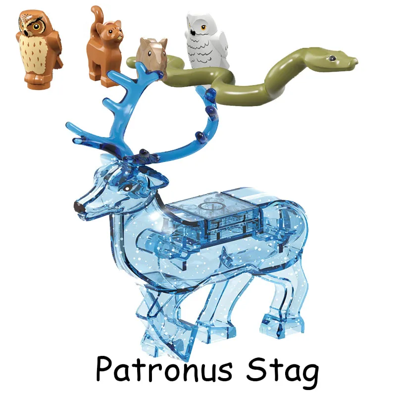 Magic School Animals Fantastic Beasts Expecto Patronum Stag VS.Dementor Building Blocks Assemble Character Christmas Gift Toys