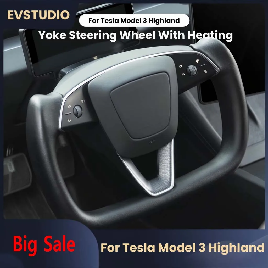 

Новая ручка-хомут для рулевого колеса Tesla Model 3, Highland с подогревом из кожи наппа, гоночный персонализированный аксессуар по индивидуальному заказу