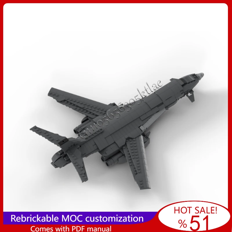 681 ELEMENTÓW MOC Seria Personalizowana Model Bombowca Wing B1 Lancer do Samodzielnego Montażu, Edukacyjna Kreatywna Zabawka dla Dzieci, Prezent na Boże Narodzenie