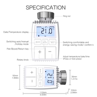 【STOKED】Smart Thermostat Temperature Controller Tuya Zigbee Radiator Actuator Valve Internal Sensor TRV Voice Control
